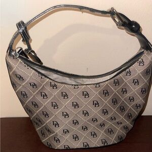 Dooney & Bourke Black and Tan Monogram Shoulder Bag